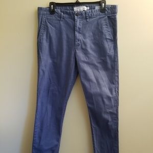 MEN H&M SKINNY FIT PANTS TAPERED BLUE CHINO 34x32